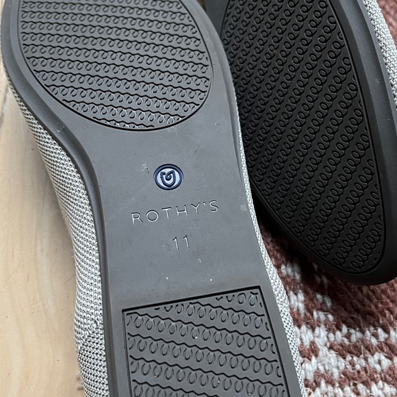 Like New Rothy's The Flat in Flax Birdseye, Size 11 Slip On Ballet Flats Shoes - Picture 6 of 8